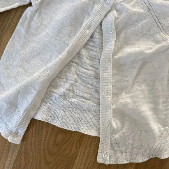 Cat & Jack White Button Down Cardigan 2T - Picture 2 of 3